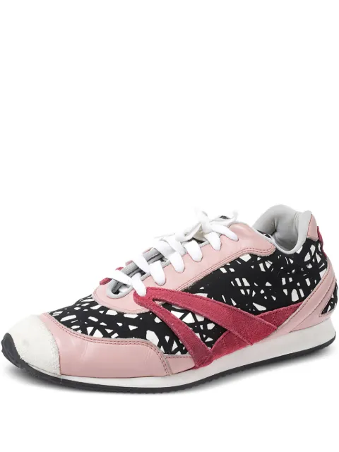 Balenciaga Pre-Owned printed suede sneakers Pink 251723