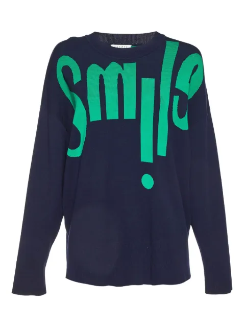 SANDRO pre-owned intarsia-knit sweater Blue 1115017