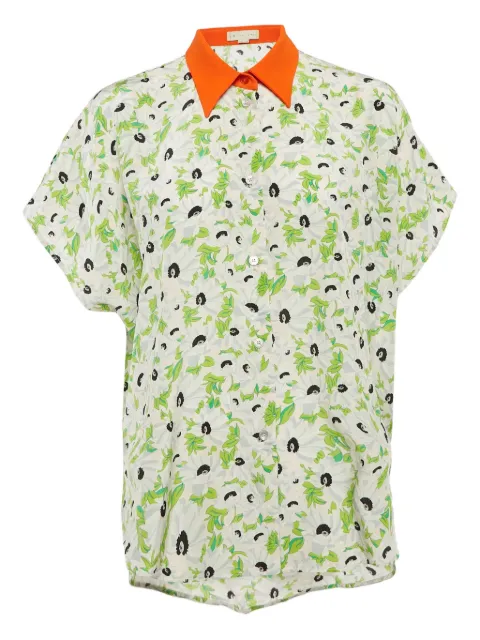 Stella McCartney Pre-Owned 2024 floral silk shirt Green 1107827