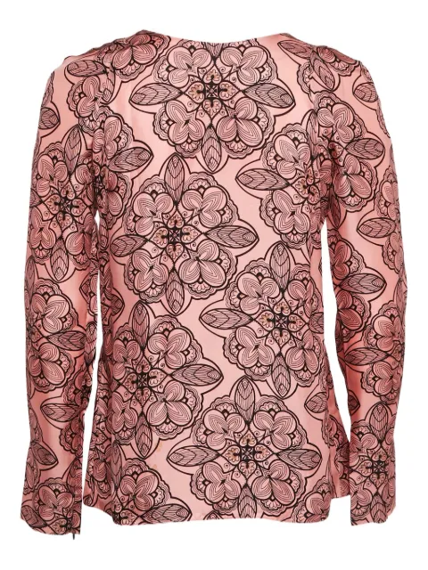 Marni Pre-Owned floral-print silk top Pink 1088785