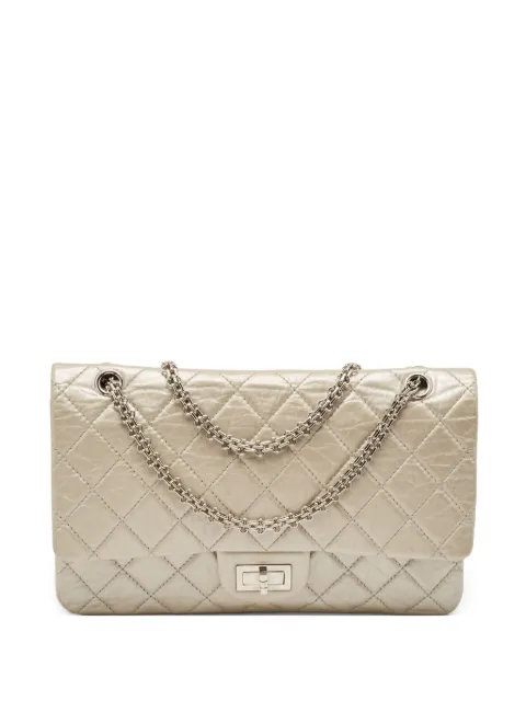 CHANEL Pre-Owned 2.55 Reissue quilted chain-strap shoulder bag Silver 1109312