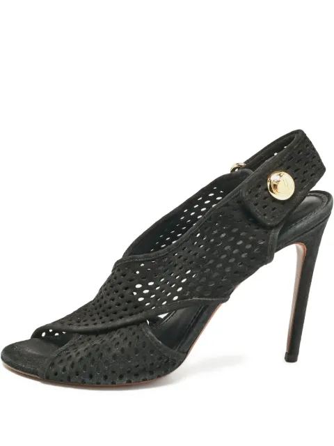Louis Vuitton Pre-Owned 120mm leather sandals Black 1100478