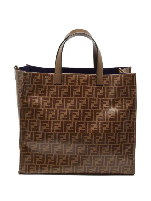 Fendi Pre-Owned x Fila Zucca-pattern tote bag Brown 1065271
