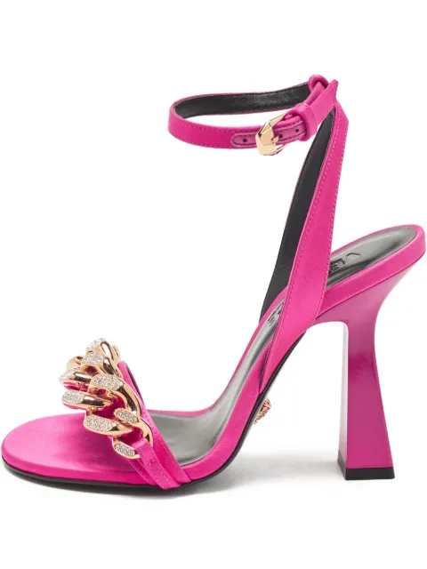Versace Pre-Owned 100mm chain-detailed sandals Pink 1045125