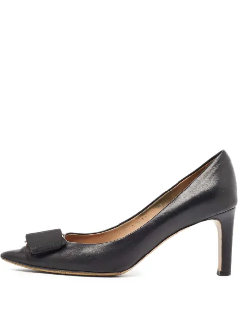 Ferragamo Pre-Owned 80mm Vara-bow pumps Black 978819