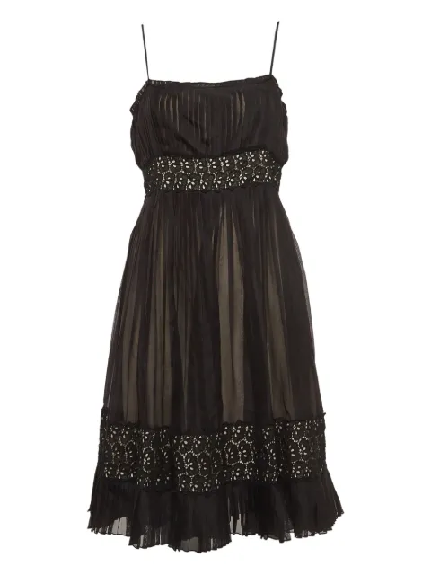 Sportmax Vintage pre-owned pleated mini dress Black 939679
