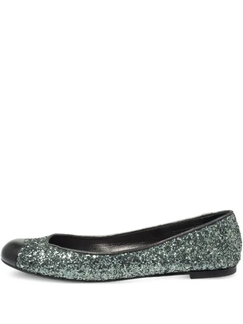 Giuseppe Zanotti Vintage pre-owned glitter-embellished flats Green 366099