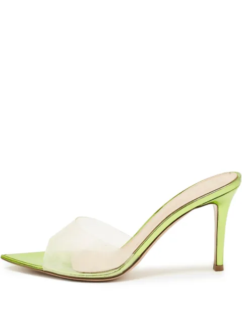 Gianvito Rossi Pre-owned 100mm transparent pointed-toe sandals Green 1117274