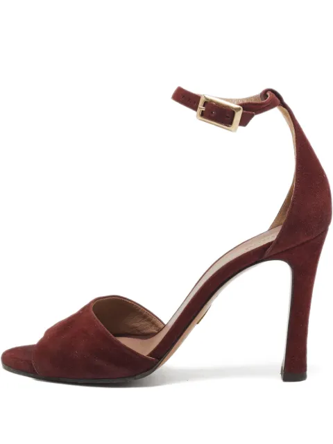 Chloé Pre-Owned 105mm suede sandals Red 1102104