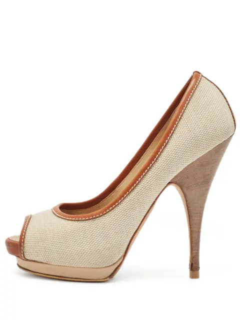 Giuseppe Zanotti Vintage pre-owned platform peep-toe pumps Neutrals 1100842