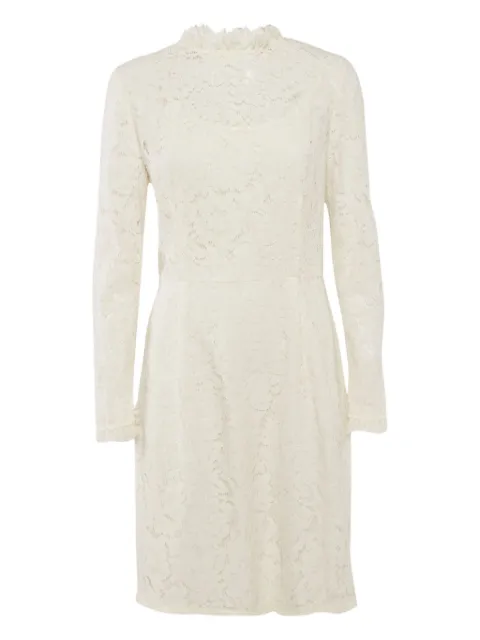 Temperley London pre-owned lace high neck midi dress White 1094858