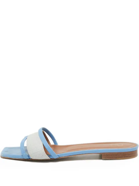 Malone Souliers pre-owned Demi two-band flat sandals Blue 1114457