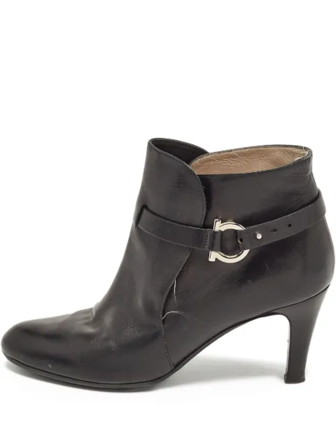 Ferragamo Pre-Owned 75mm Gancini ankle boots Black 1103711