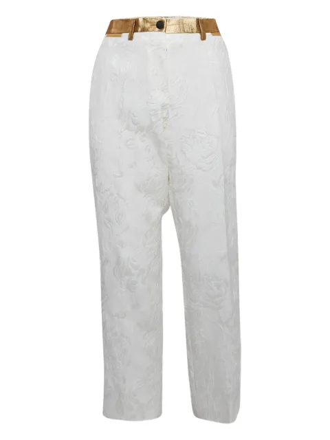 Dolce & Gabbana Pre-Owned 2024 rose-jacquard trousers White 1090856