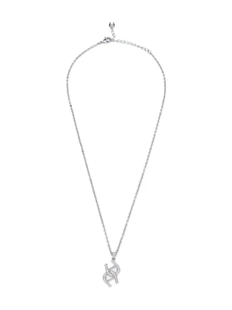 Aigner Vintage 2024 pre-owned crystal horseshoe necklace Silver 1033335