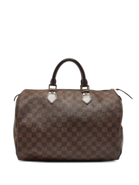 Louis Vuitton Pre-Owned Speedy 35 Damier Ebène tote bag Brown 1044182