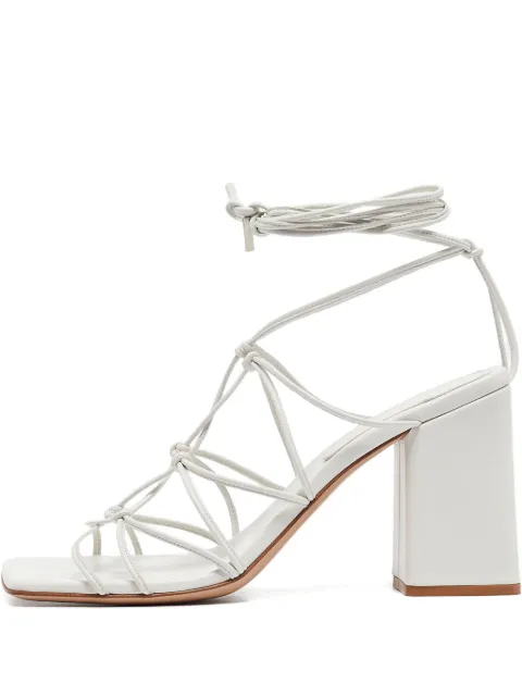 Gianvito Rossi pre-owned 90mm knotted leather sandals White 1041958