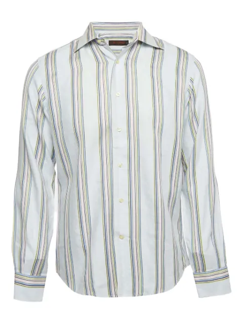 Etro Pre-Owned striped jacquard shirt White 1096125