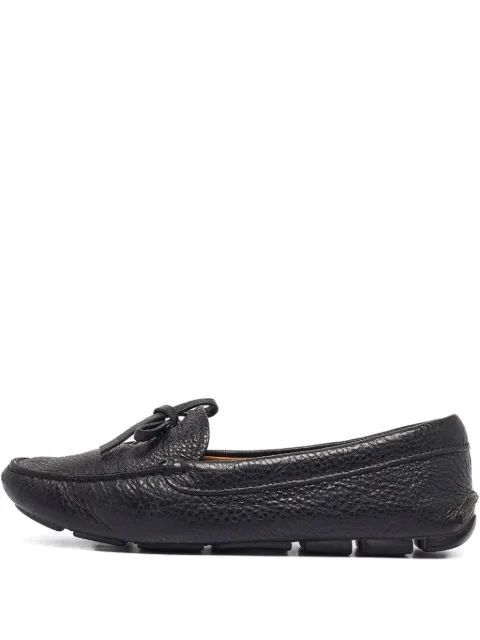 Prada Pre-Owned leather ballet flats Black 1043903