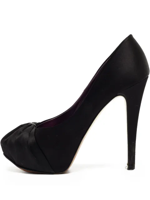 Gina pre-owned 125mm platform pumps Black 944966