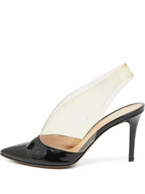 Gianvito Rossi pre-owned 90mm Nicole transparent-panel slingback pumps Black 845999