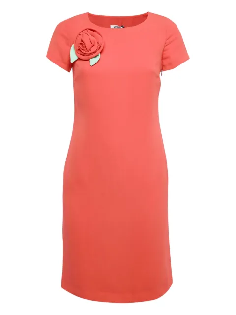 Moschino Pre-Owned pre-owned floral-appliqué midi dress Red 996604