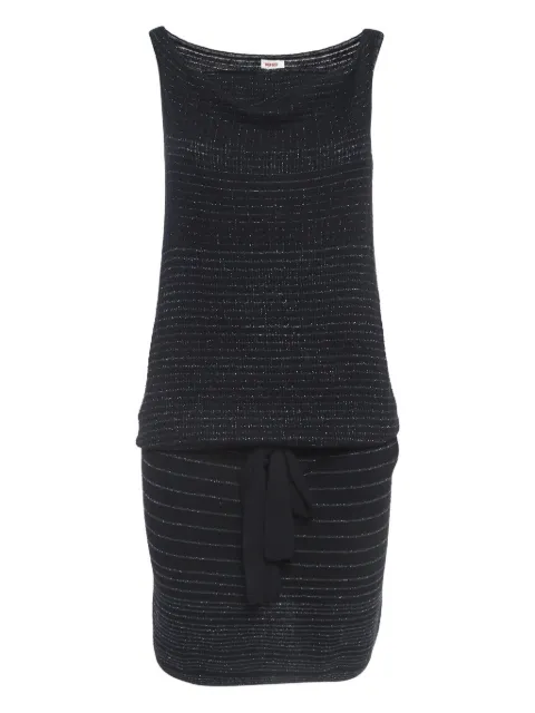 Kenzo Pre-Owned metallic stripe wool dress Black 984841