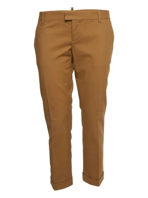 DSQUARED2 Pre-owned tailored cotton trousers Brown 974011