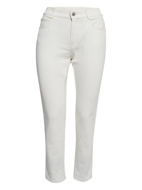 Stella McCartney Pre-Owned 2024 logo-patch trousers White 974198