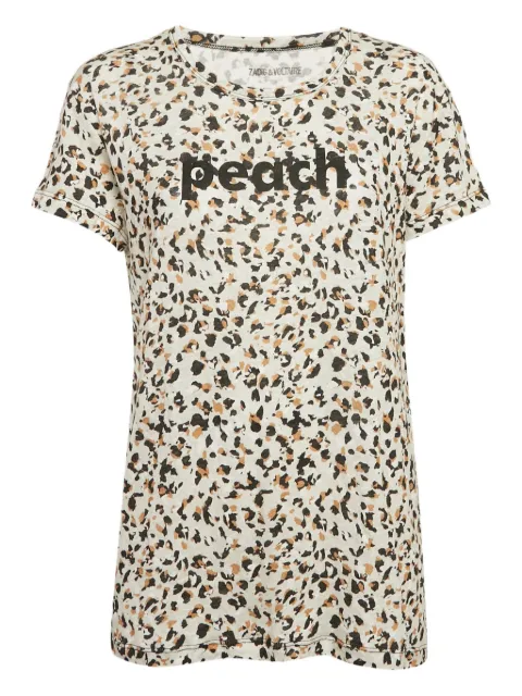 Zadig&Voltaire 2024 pre-owned leopard-print linen T-shirt Neutrals 1127991