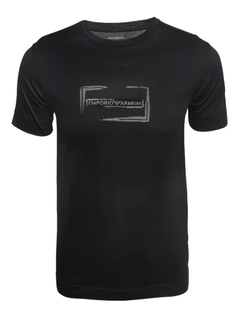 Emporio Armani Pre-Owned logo-print T-shirt Black 955098