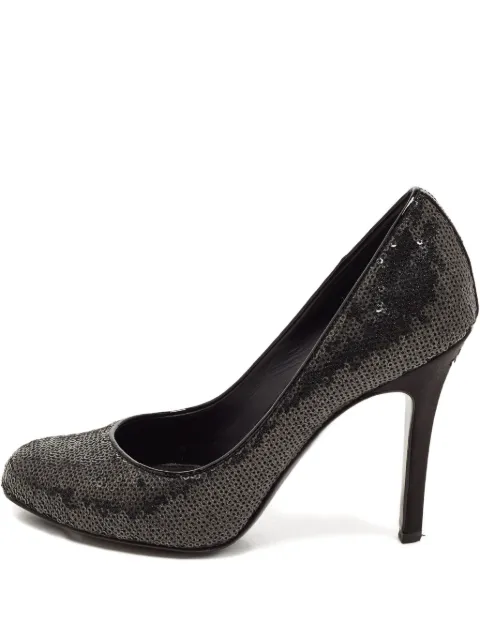 CHANEL Pre-Owned Sequined Heel Pumps Black 807973