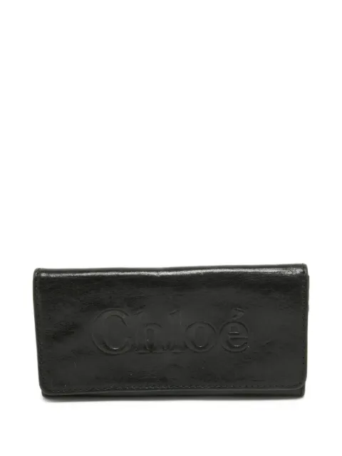 Chloé Pre-Owned leather wallet Black 939654
