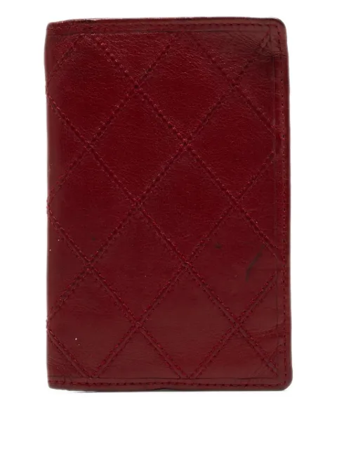 CHANEL Pre-Owned leather card holder Red 928000