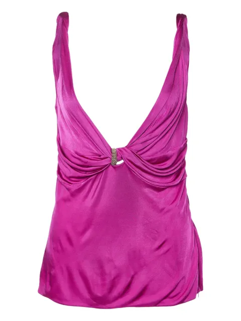 Versace Pre-Owned draped-detail tank top Pink 992903