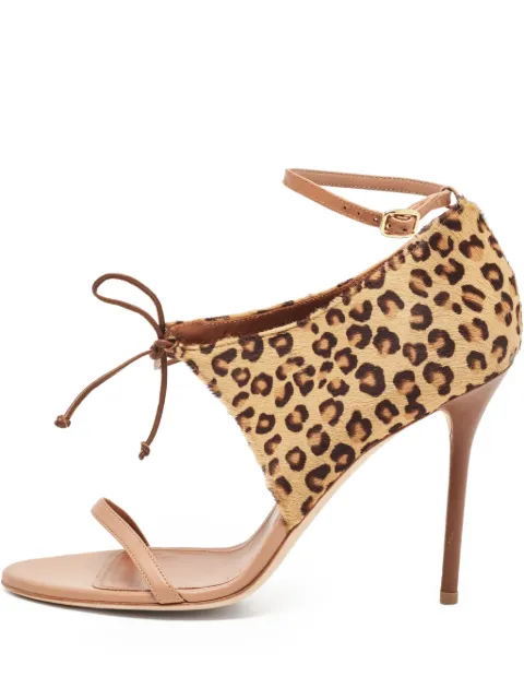 Malone Souliers pre-owned 110mm leopard-print sandals 900174