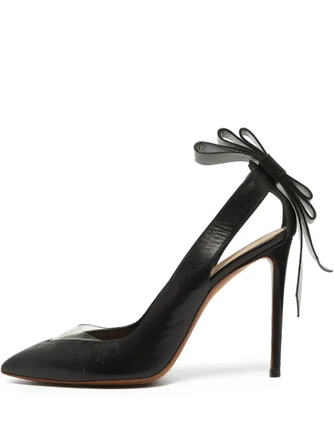 Nicholas Kirkwood clear-panelled pointed-toe heels Black 977305