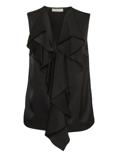 Stella McCartney Pre-Owned ruffled sleeveless top Black 974032