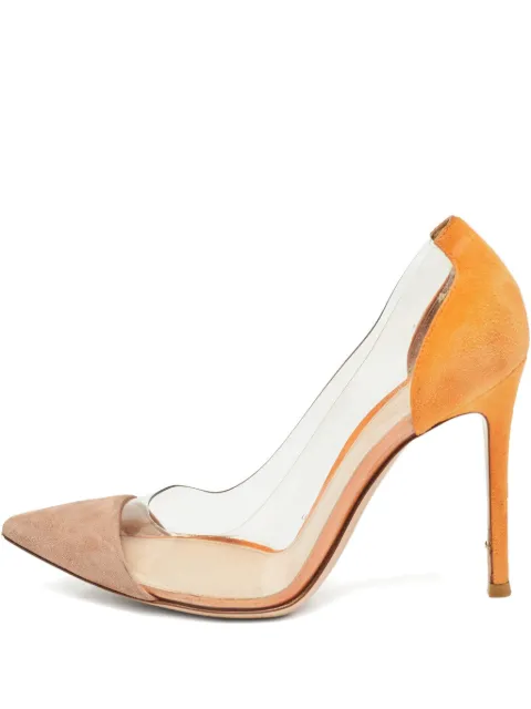 Gianvito Rossi 2024 100mm suede pumps Orange 982849