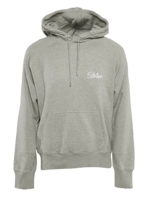 Christian Dior Pre-Owned logo-embroidered hoodie Grey 1121552