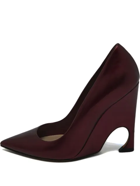 Christian Dior Pre-Owned 100mm leather heeled pumps Red 990219