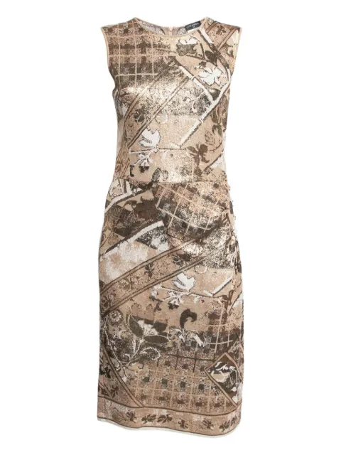 CHANEL Pre-Owned patterned midi dress Neutrals 643599
