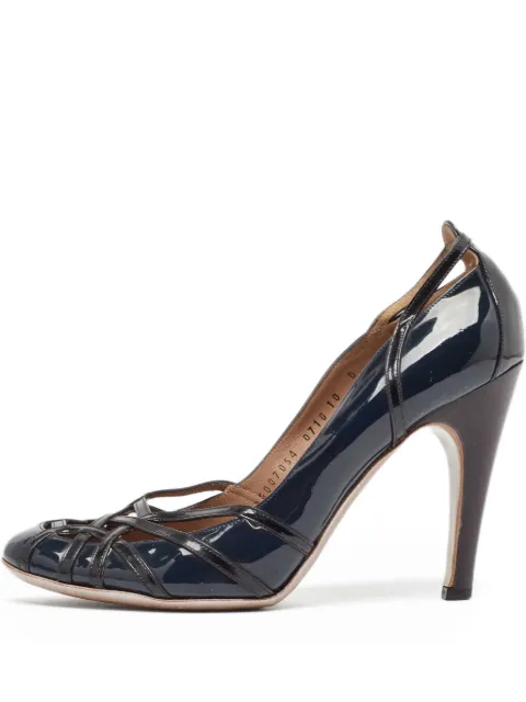 Ferragamo Pre-Owned 105mm cut-out pumps Black 978486