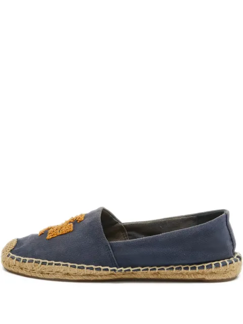 Tory Burch pre-owned embroidered espadrilles Blue 921227