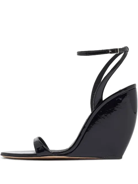 Giuseppe Zanotti Vintage 115mm patent leather wedge sandals Black 990247