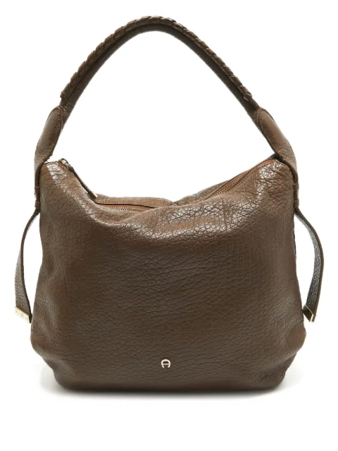 Aigner Vintage pre-owned braided-handle slouchy shoulder bag Brown 942155