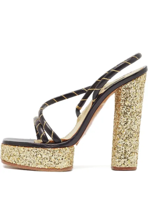 Marc Jacobs Vintage 140mm leather platform sandals Black 982529