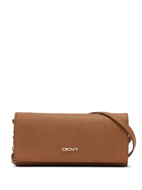 DKNY Vintage Pre-owned leather shoulder bag Brown 984266