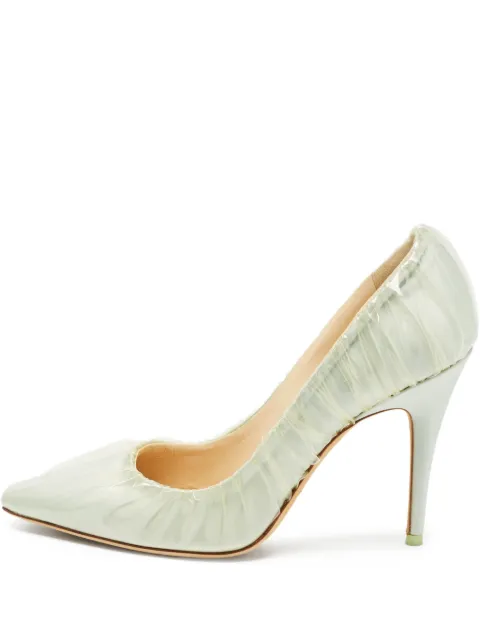Jimmy Choo Pre-Owned x Off-White 110mm layered pumps Blue 972473