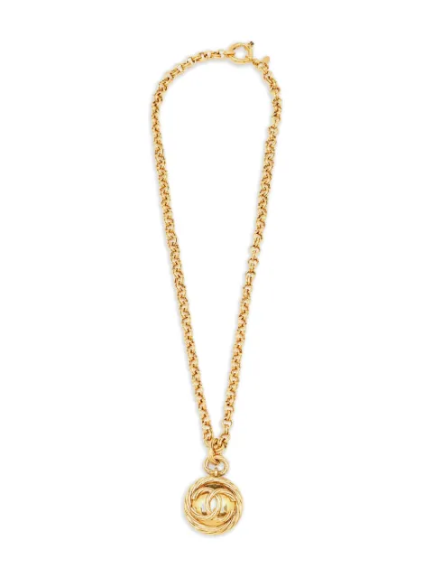 CHANEL Pre-Owned CC-pendant necklace Gold 1125130